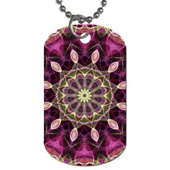 Purple Flower Dog Tag (two-sided)  by Zandiepants