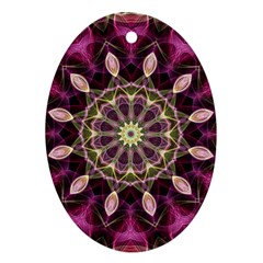 Purple Flower Oval Ornament (two Sides) by Zandiepants