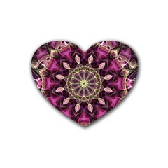 Purple Flower Drink Coasters 4 Pack (heart)  by Zandiepants