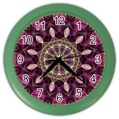 Purple Flower Wall Clock (color) by Zandiepants