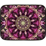 Purple Flower Mini Fleece Blanket (Two Sided) 35 x27  Blanket Back