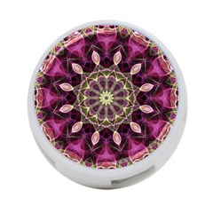 Purple Flower 4-port Usb Hub (one Side) by Zandiepants