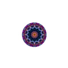 Purple Lotus 1  Mini Button Magnet by Zandiepants