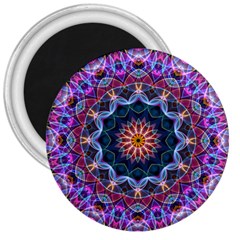 Purple Lotus 3  Button Magnet by Zandiepants