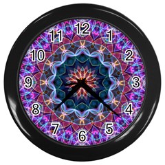 Purple Lotus Wall Clock (black) by Zandiepants