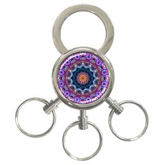 Purple Lotus 3-ring Key Chain by Zandiepants