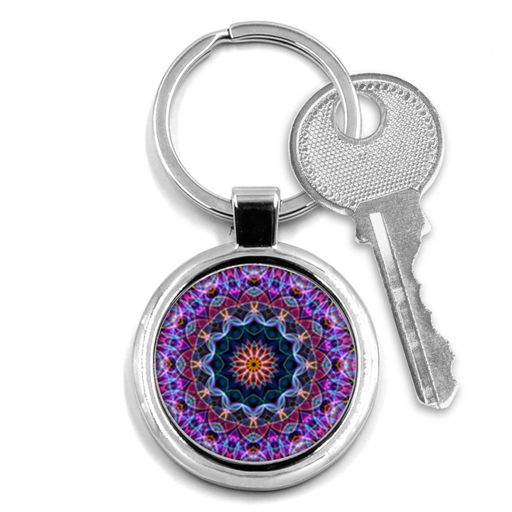 Purple Lotus Key Chain (Round)