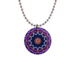 Purple Lotus Button Necklace by Zandiepants