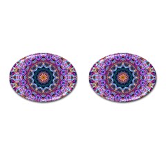 Purple Lotus Cufflinks (oval)