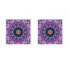 Purple Lotus Cufflinks (square) by Zandiepants