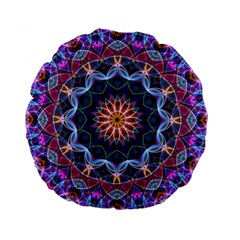 Purple Lotus 15  Premium Round Cushion  by Zandiepants