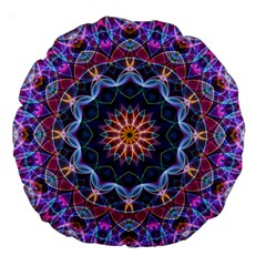 Purple Lotus 18  Premium Round Cushion  by Zandiepants