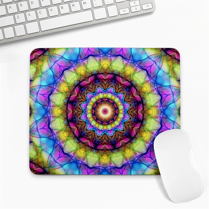 Rainbow Glass Large Mouse Pad (Rectangle)