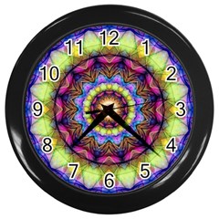 Rainbow Glass Wall Clock (black) by Zandiepants