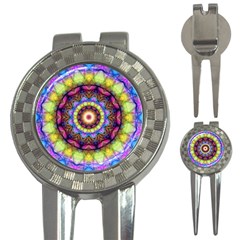 Rainbow Glass Golf Pitchfork & Ball Marker by Zandiepants