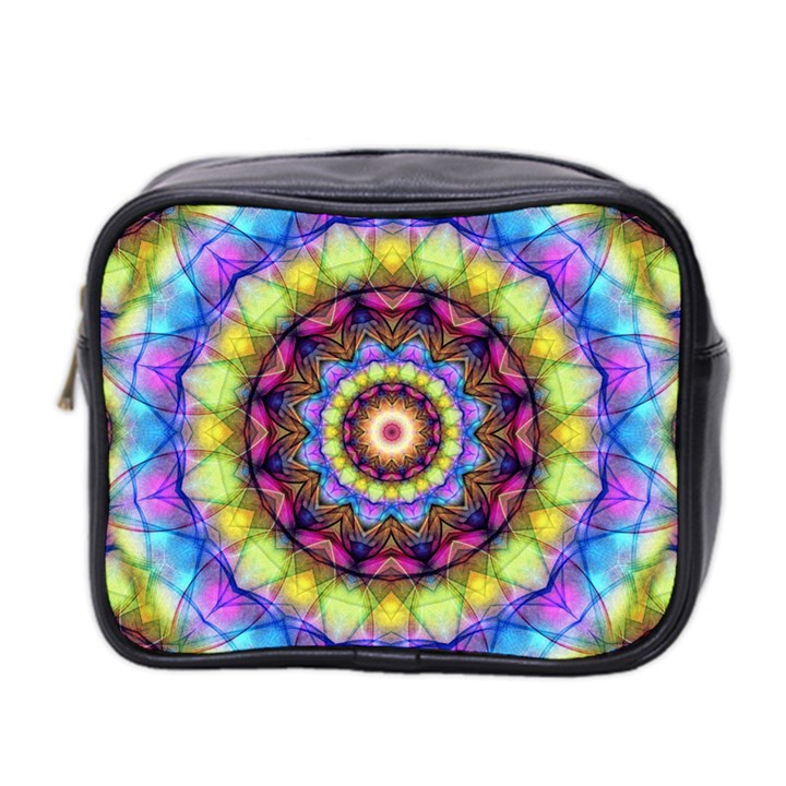 Rainbow Glass Mini Travel Toiletry Bag (Two Sides)