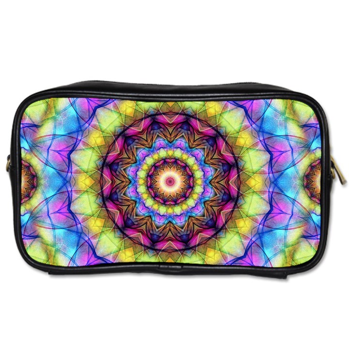 Rainbow Glass Travel Toiletry Bag (Two Sides)