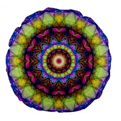 Rainbow Glass 18  Premium Round Cushion  by Zandiepants