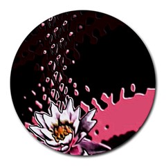 Flower 8  Mouse Pad (round) by Rbrendes