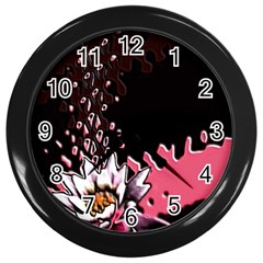 Flower Wall Clock (black) by Rbrendes