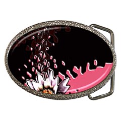 Flower Belt Buckle (oval)