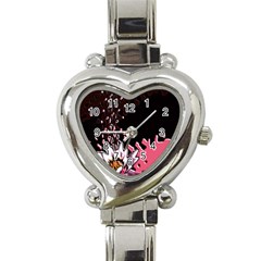 Flower Heart Italian Charm Watch  by Rbrendes