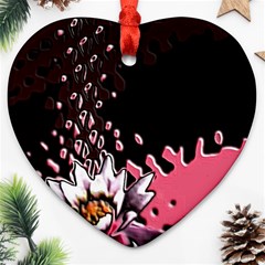 Flower Heart Ornament (two Sides)