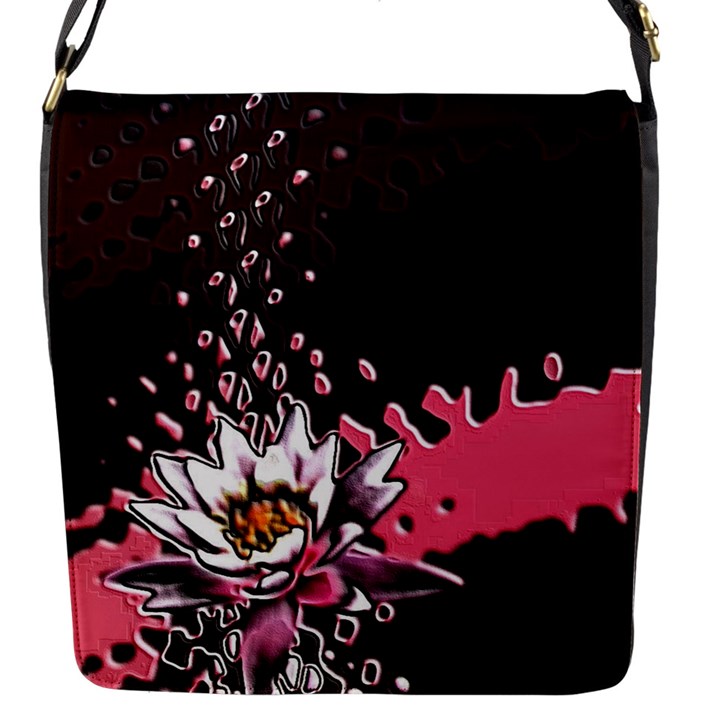 Flower Flap Closure Messenger Bag (Small)