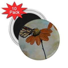 Monarch 2 25  Button Magnet (10 Pack) by rokinronda