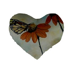 Monarch 16  Premium Heart Shape Cushion  by rokinronda