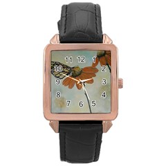 Monarch Rose Gold Leather Watch  by rokinronda