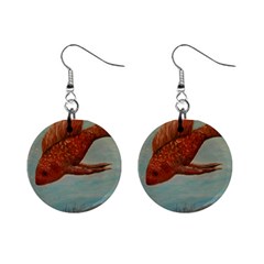 Gold Fish Mini Button Earrings