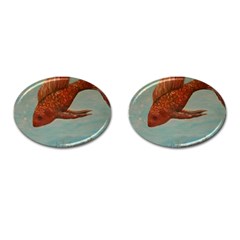 Gold Fish Cufflinks (oval) by rokinronda