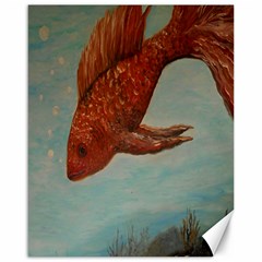 Gold Fish Canvas 16  X 20  (unframed)