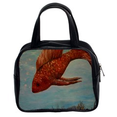 Gold Fish Classic Handbag (two Sides) by rokinronda