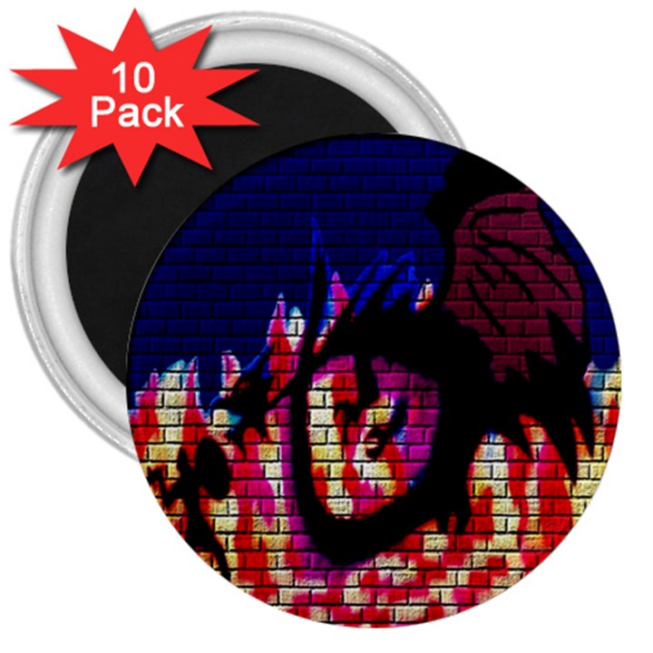 My Dragon 3  Button Magnet (10 pack)