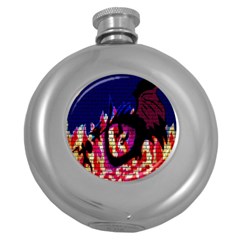 My Dragon Hip Flask (round)