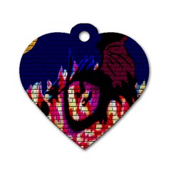 My Dragon Dog Tag Heart (two Sided) by Rbrendes