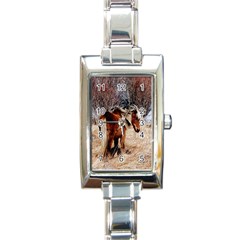 Pretty Pony Rectangular Italian Charm Watch