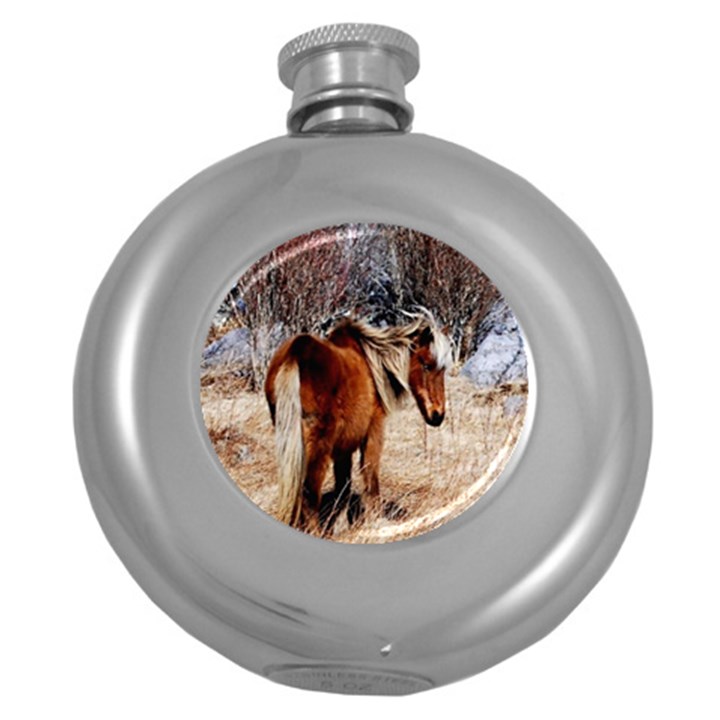 Pretty Pony Hip Flask (Round)