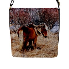 Pretty Pony Flap Closure Messenger Bag (large) by Rbrendes