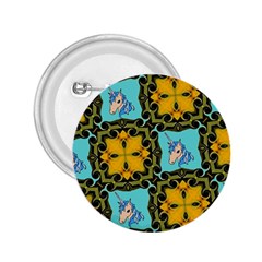 Orange Unicorn 2 25  Button