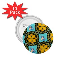 Orange Unicorn 1 75  Button (10 Pack)