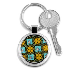 Orange Unicorn Key Chain (round)