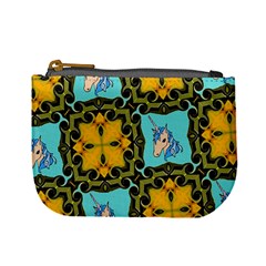 Orange Unicorn Coin Change Purse