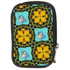 Orange Unicorn Compact Camera Leather Case by Rbrendes