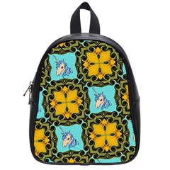 Orange Unicorn School Bag (small)