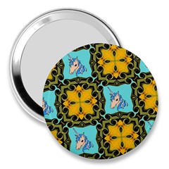 Orange Unicorn 3  Handbag Mirror