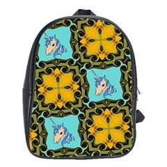 Orange Unicorn School Bag (xl)