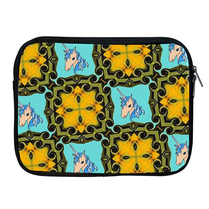 Orange Unicorn Apple iPad Zippered Sleeve